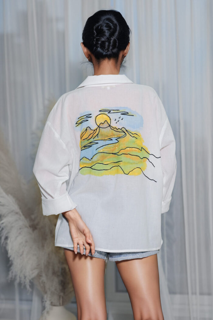 Woman Wearing Cotton Shirt