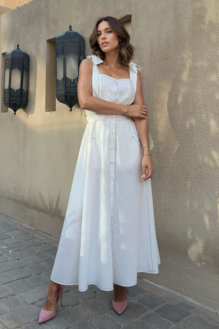 Linen Button - Down Dress &Bull; Linen Dress